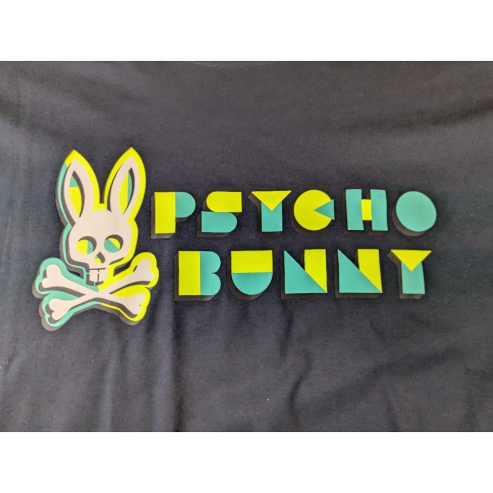 Psycho Bunny T-Shirt Milby Graphic Crewneck Black Size 4XL